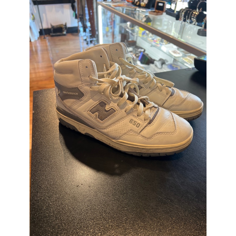 New Balance 650 High Top Sneakers White Grey BB650RWW Mens Retro Basketball Shoe